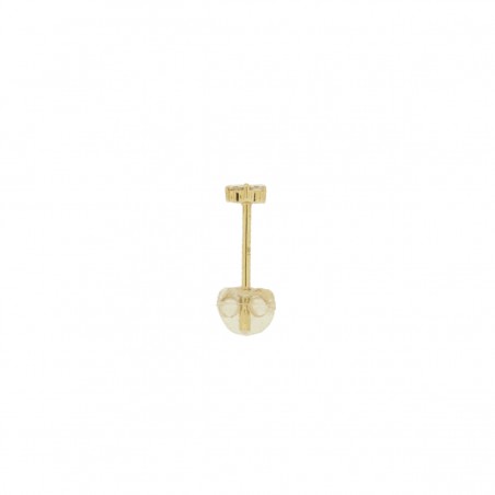 TRIANGLE 1965 YELLOW GOLD WHITE DIAMOND - Handmade earring
