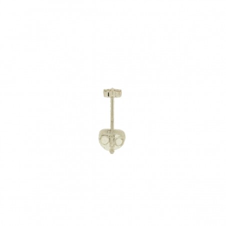 TRIANGLE 1965 WHITE GOLD WHITE DIAMOND - Handmade earring