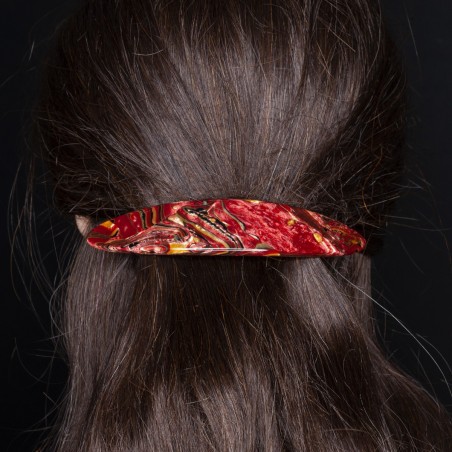 NAVETTE SIZE L 9CM - Barrette in acetate, handcrafted by the Hervé Domar workshop