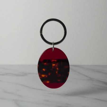 RETROUVE-MOI LARGE - Keyring in acetate handcrafted by Hervé Domar workshop