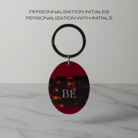 RETROUVE-MOI LARGE - Keyring in acetate handcrafted by Hervé Domar workshop