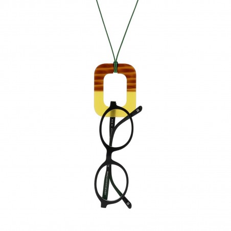 TARA LARGE - Necklace-jewellery in acetate for glasses, handcrafted by the Hervé Domar workshop