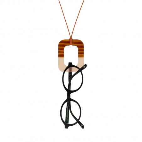 TARA LARGE - Necklace-jewellery in acetate for glasses, handcrafted by the Hervé Domar workshop