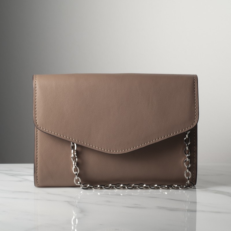CAROLINE - Calfskin leather bag, handmade in Italy