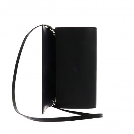 ARETHA - Two-tone leather clutch, handmade in Italy