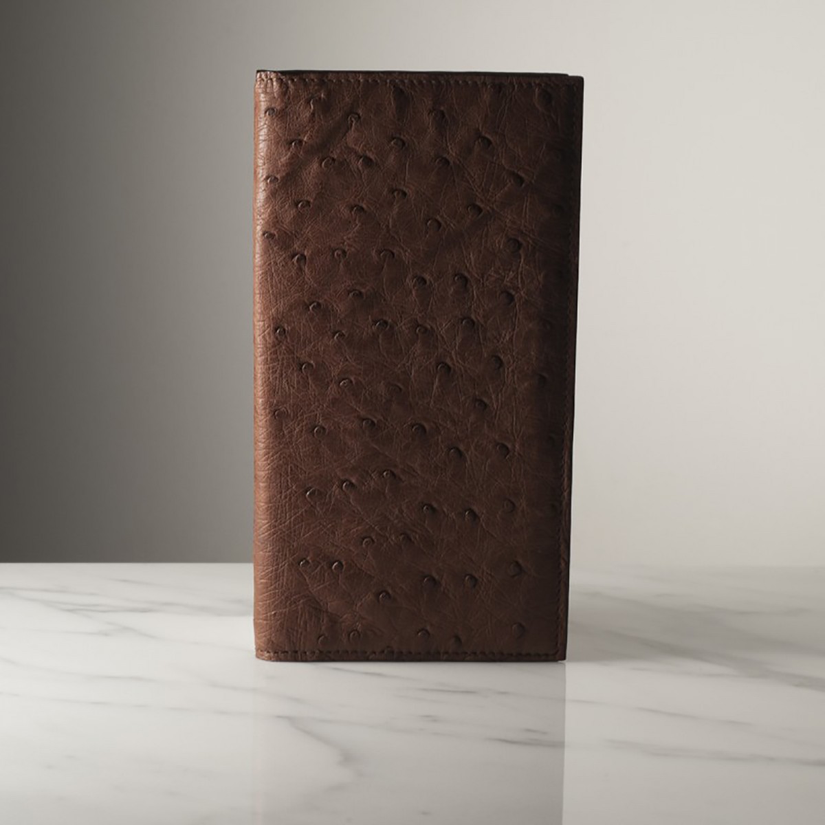 ROGER OSTRICH - Ostrich leather wallet, handmade in Italy