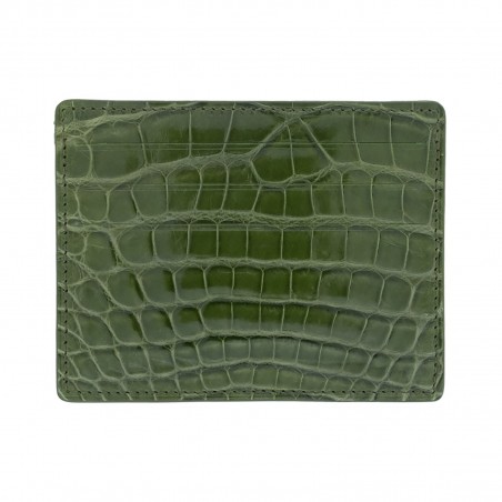 MARCEL CROCODILE - Crocodile leather credit card holder, handmade in France