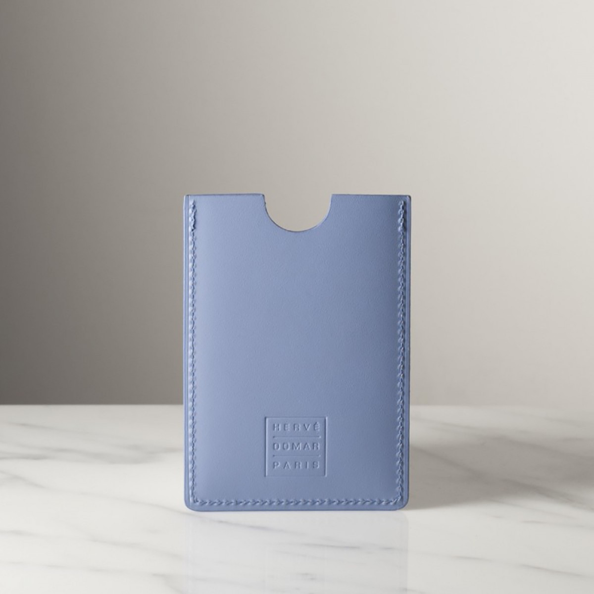 1CC - Calfskin leather credit card holder, handmade in France