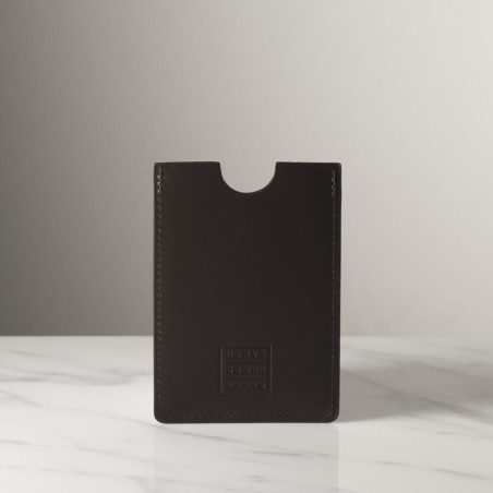 1CC - Calfskin leather credit card holder, handmade in France