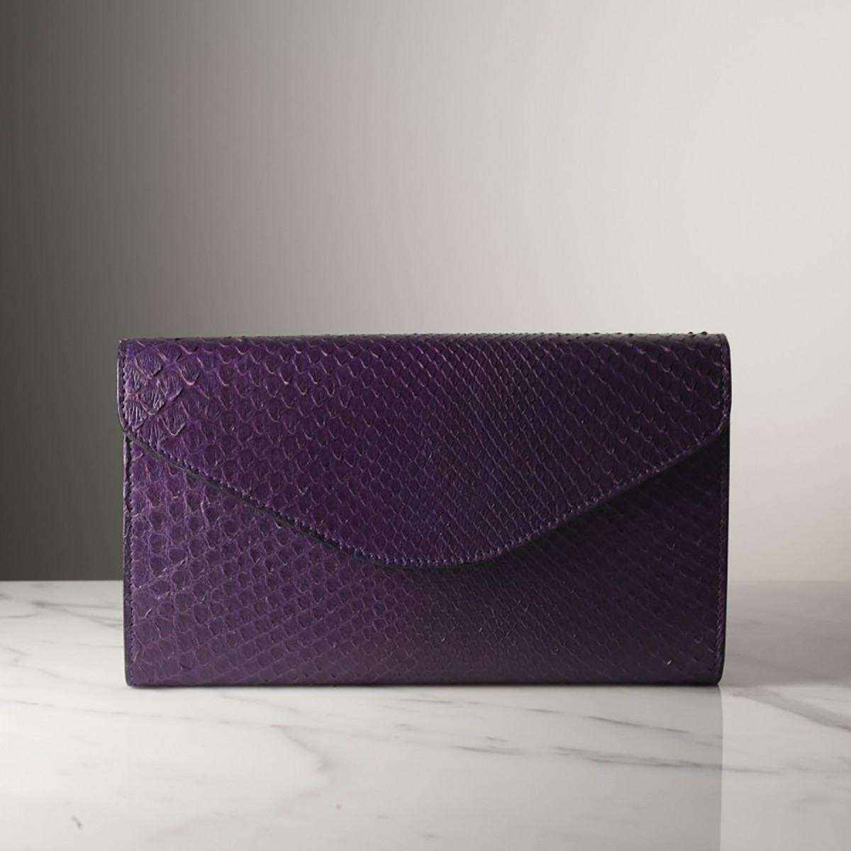 SIMONE - Python leather wallet, handmade in Italy