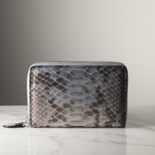 GINETTE - Python leather wallet, handmade in Italy