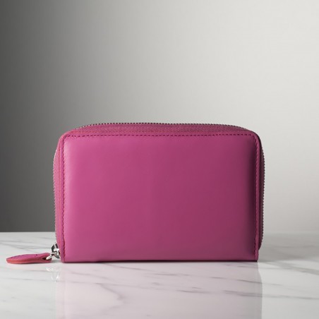 GINETTE - Calfskin leather wallet, handmade in Italy