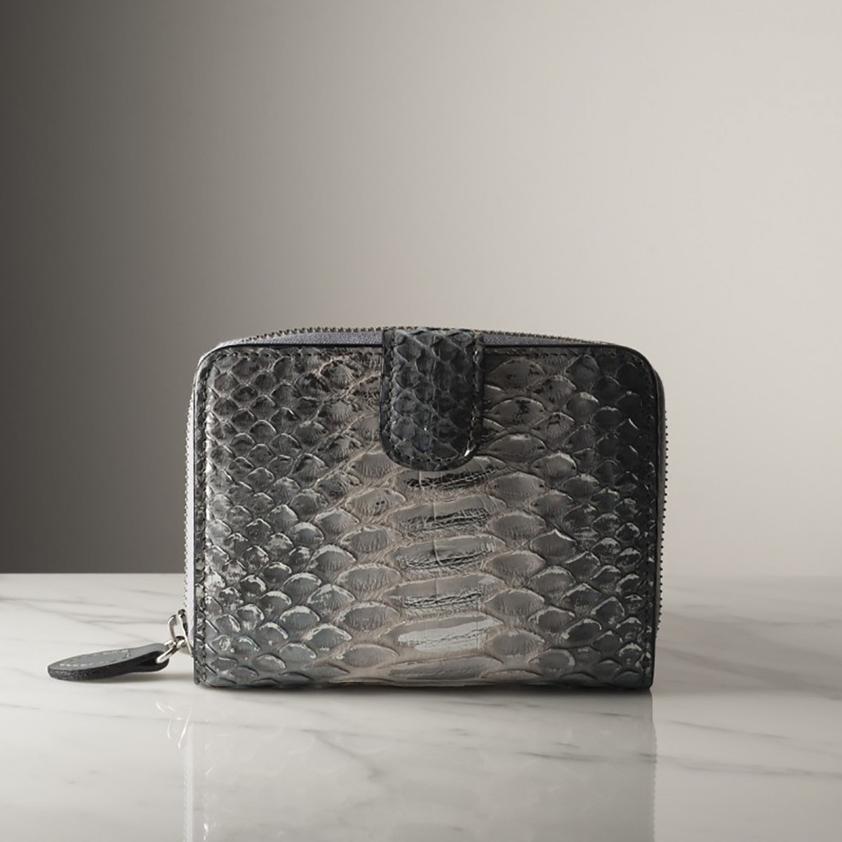 HUGUETTE PYTHON - Python leather wallet, handmade in Italy