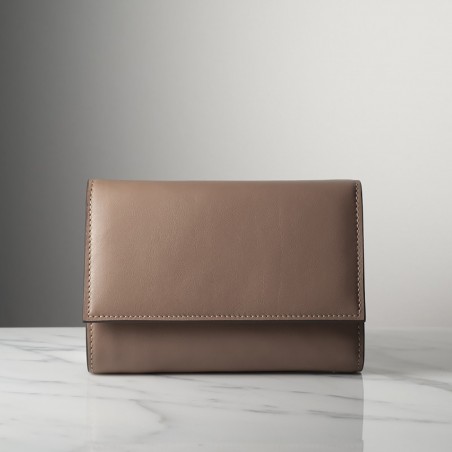 HENRIETTE - Calfskin leather wallet, handmade in Italy