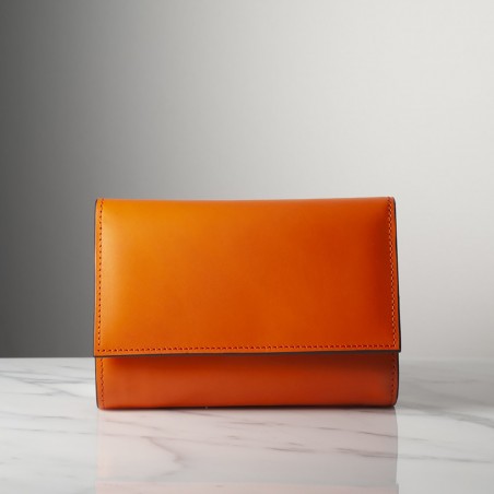 HENRIETTE - Calfskin leather wallet, handmade in Italy
