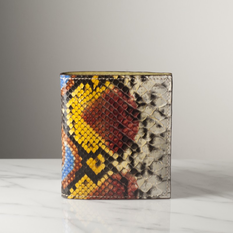 MARCO PYTHON - Python leather wallet, handmade in Italy