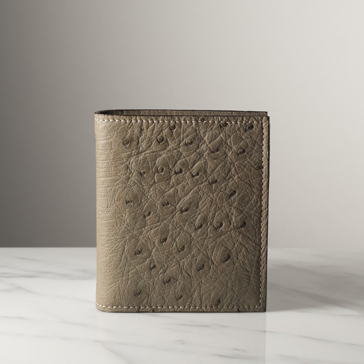 MARCO OSTRICH - Ostrich leather wallet, handmade in Italy