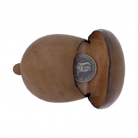 CUVETTE GRAND MODÈLE - Porte monnaie en cuir buffle fabriqué à la main en Italie