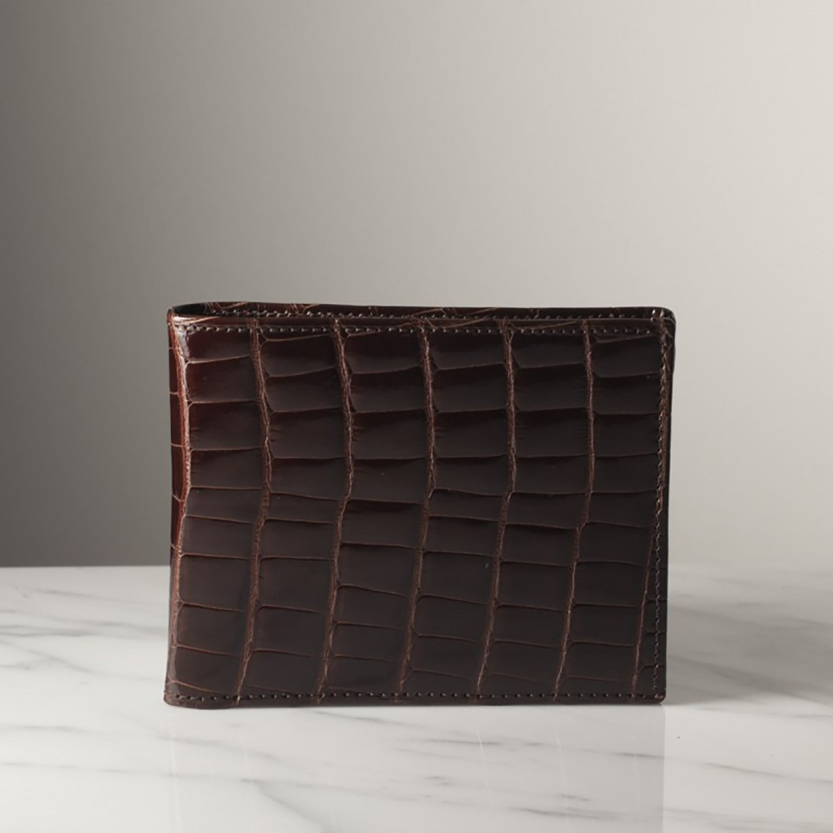 ROLAND CROCODILE - Crocodile leather wallet, handmade in France