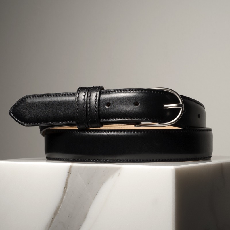 FRENCH CALFSKIN - Leather belt, handmade in Italy