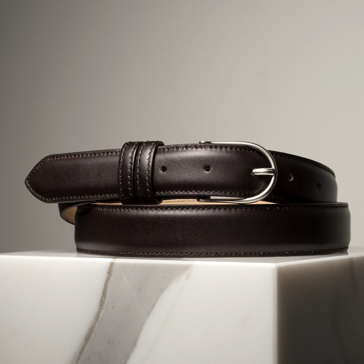 FRENCH CALFSKIN - Leather belt, handmade in Italy