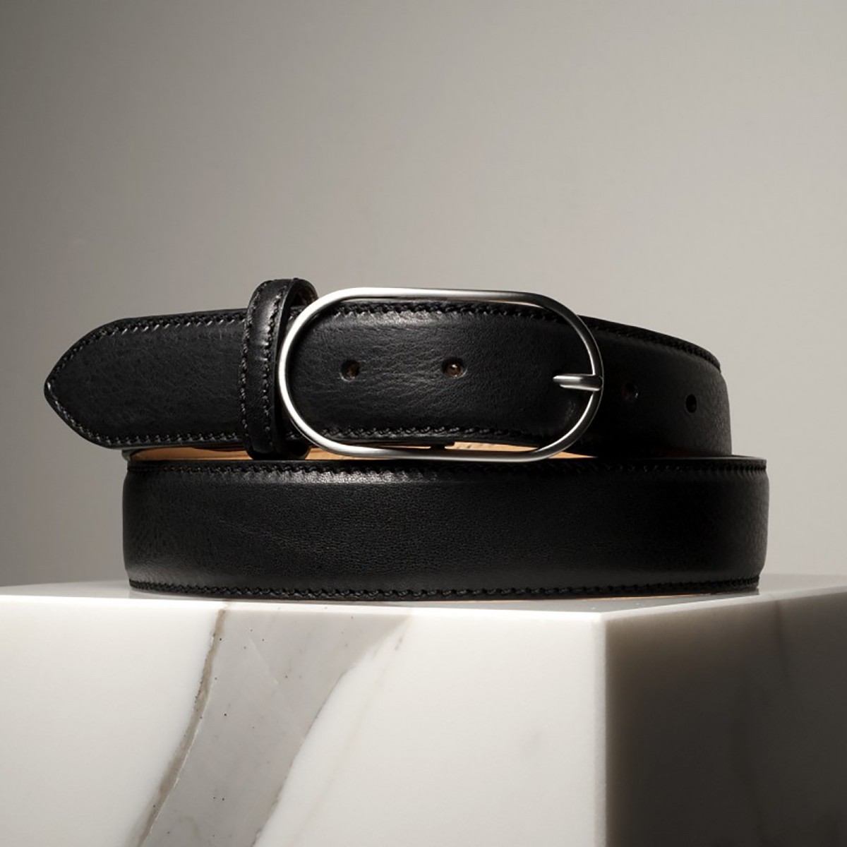 VOLANATO CALFSKIN - Leather belt, handmade in Italy