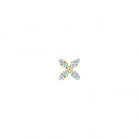 FLEUR 1961 WHITE DIAMOND - Handmade earring