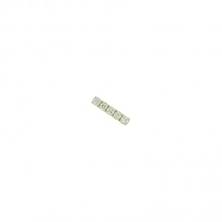 BAGUETTE 1963 WHITE DIAMOND - Handmade earring