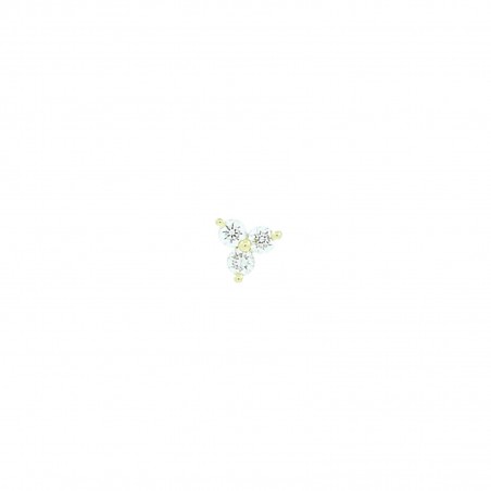 TRIANGLE 1965 WHITE DIAMOND - Handmade earring