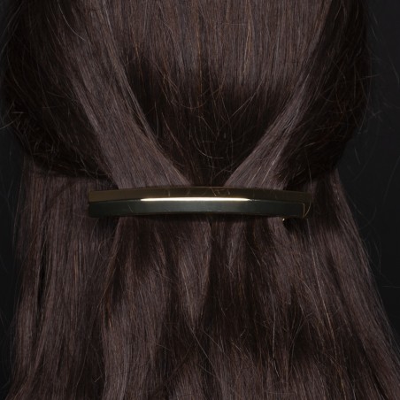 TRIANGLE - Barrette in metal, handcrafted by the Hervé Domar workshop