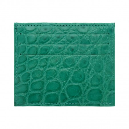 MARCELLO - Crocodile leather credit card holder, handmade in Italy