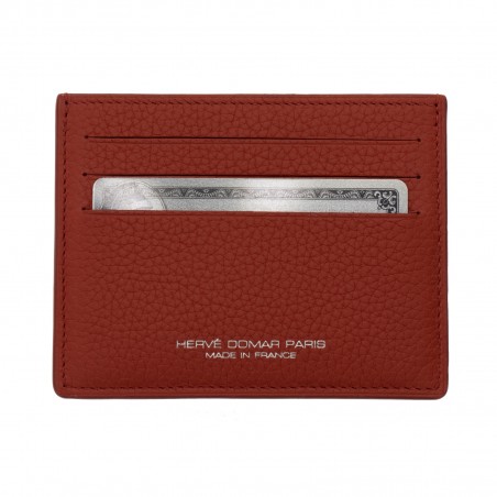 MARCEL BULL - Bull calf leather credit card holder, handmade in France