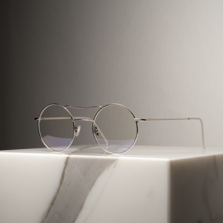 0098 DOUBLE BRIDGE - Metal glasses handmade in France