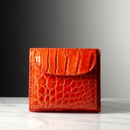 LORETA CROCODILE  - Crocodile leather wallet, handmade in Italy