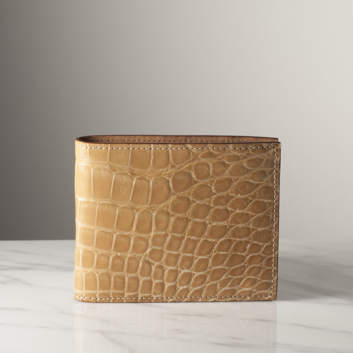 POLO - Crocodile leather wallet, handmade in Italy