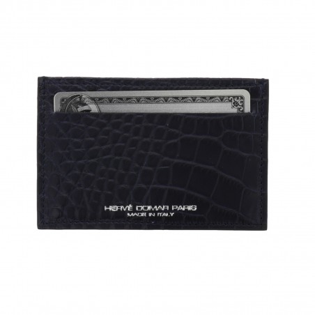 PIETRO - Crocodile leather credit card holder, handmade in Italy