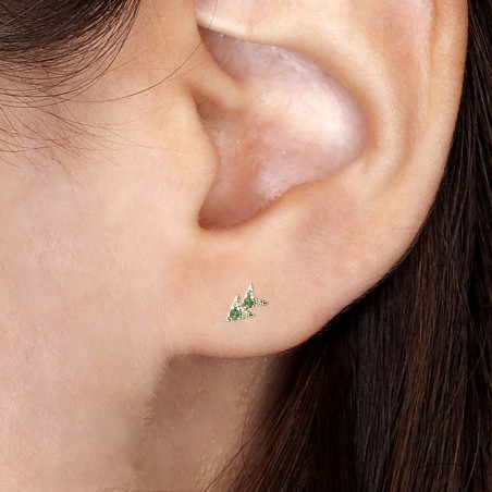 FLECHE 1964 GREEN GARNET - Handmade earring