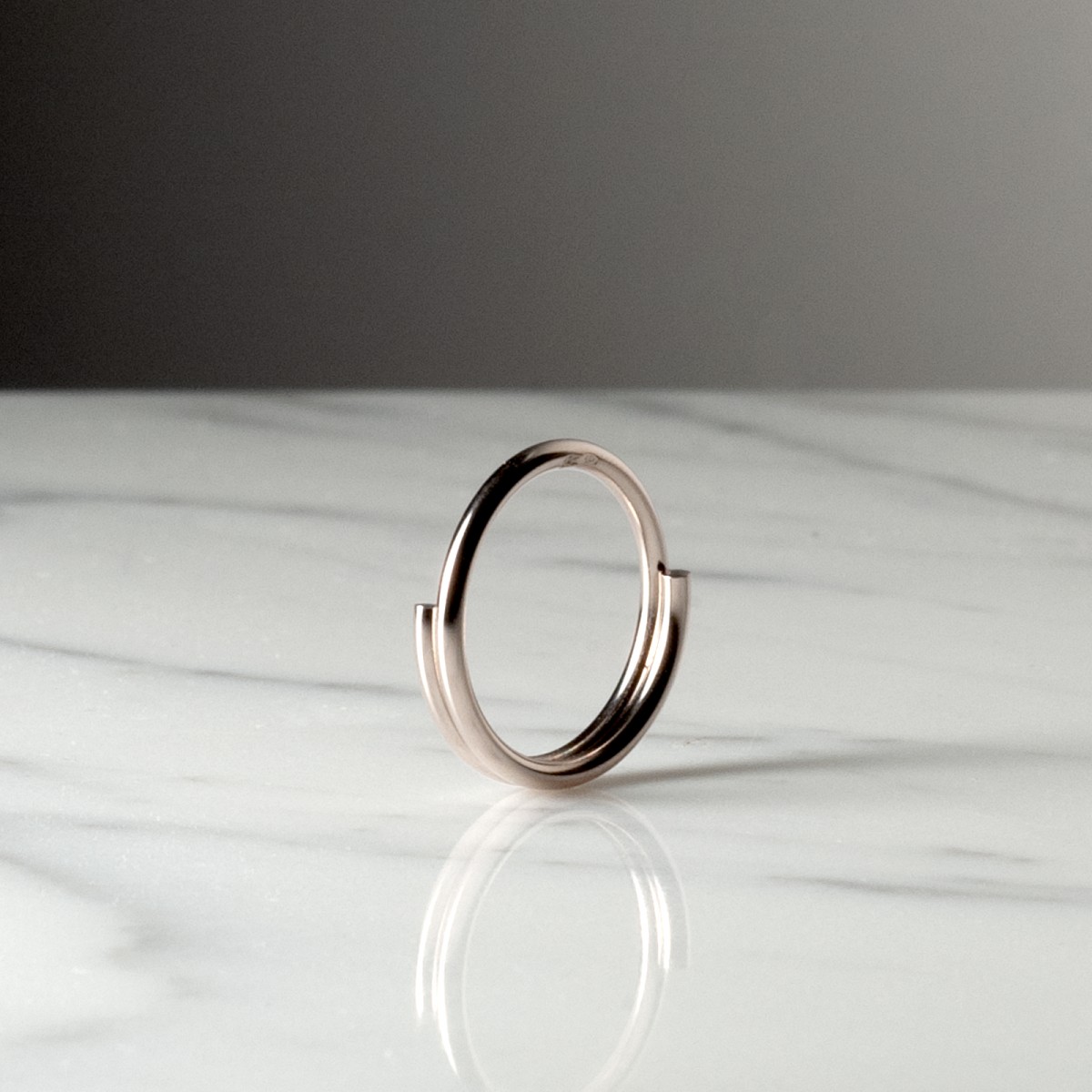 GEO ROUND 2MM 2055 - Wedding ring handmade in France
