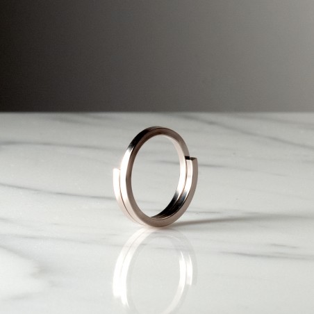 GEO SQUARE 2X2 2056 - Wedding ring handmade in France
