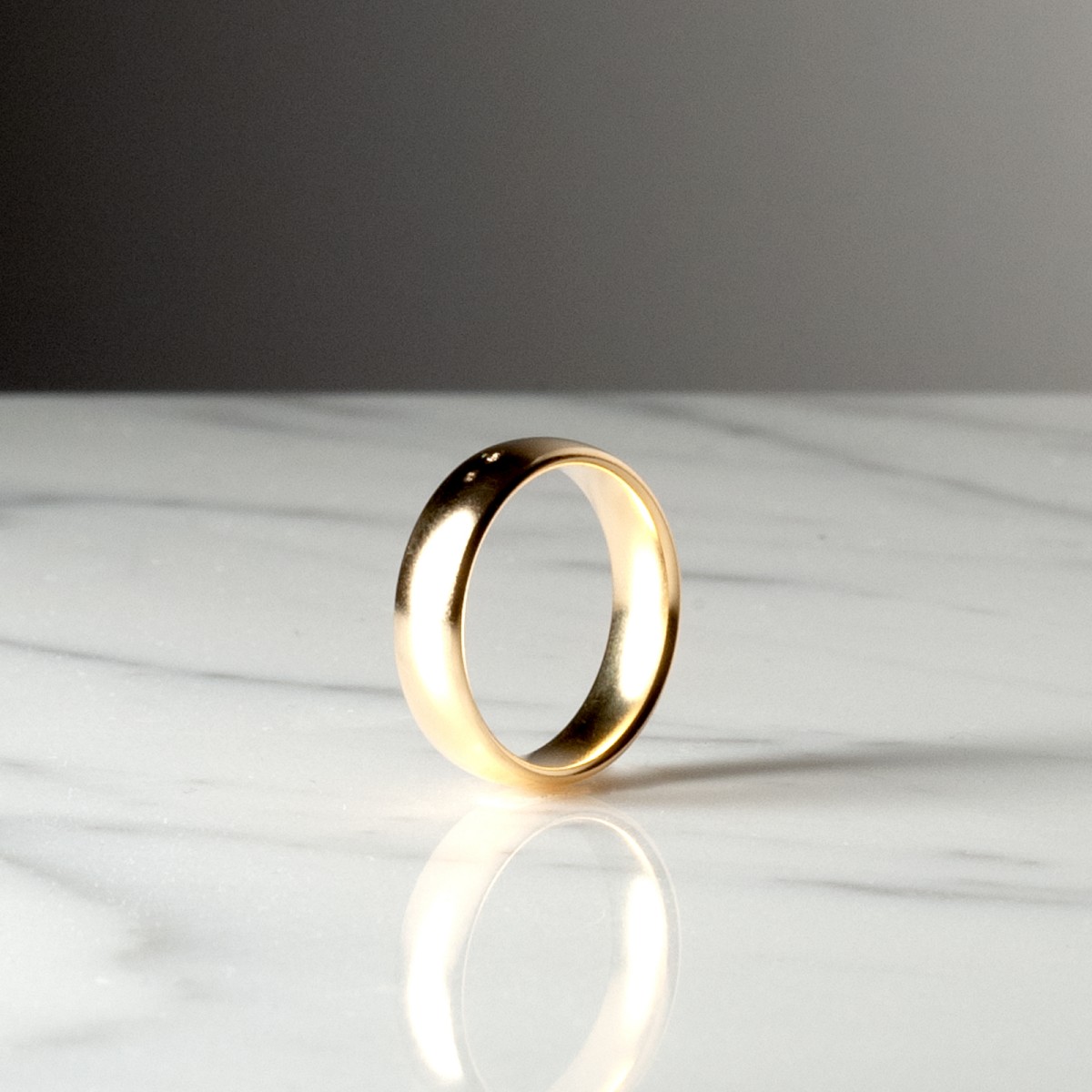 OVALE 6X2 2058 - Wedding ring handmade in France