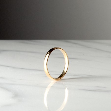 OVALE 3X1 2058 - Wedding ring handmade in France