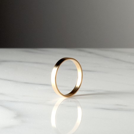 RECTANGLE 3X1 2060 - Wedding ring handmade in France
