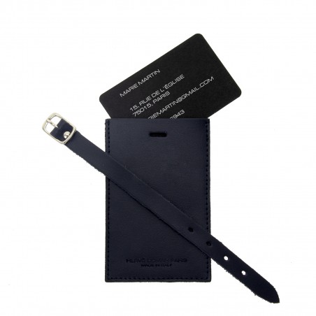 MA VALISE - Handcrafted leather address tag for luggage made in Italy
