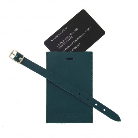 MA VALISE - Handcrafted leather address tag for luggage made in Italy