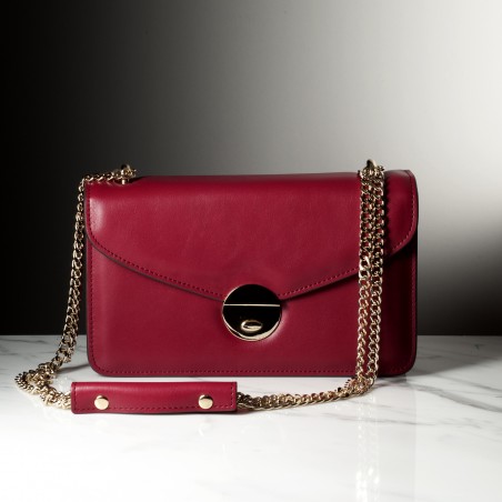 GIULIA leather - smooth calfskin leather bag, handmade in Italy