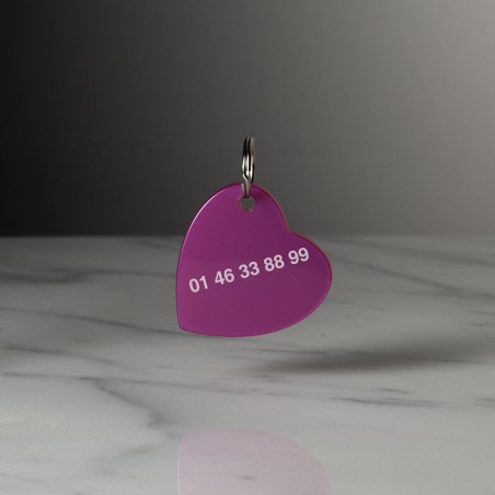 COEUR DE CHIEN - Medallion for dogs in acetate handcrafted by Hervé Domar workshop