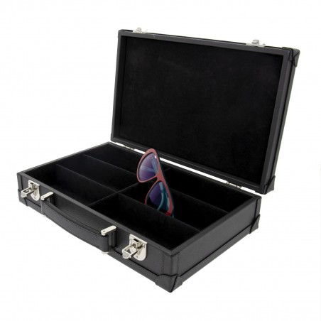 SUITCASE GLASSES BOX - grained calf leather suitcase handmade in FRANCE