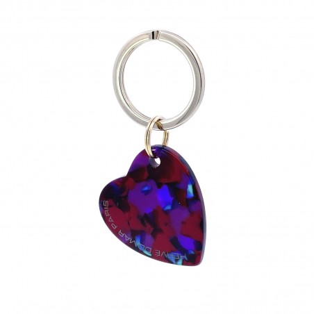 AMOUR - Keyring in acetate handcrafted by Hervé Domar workshop