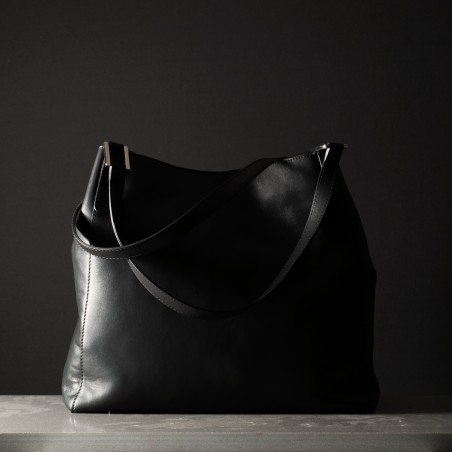 GINA - Calfskin leather bag, handmade in Italy