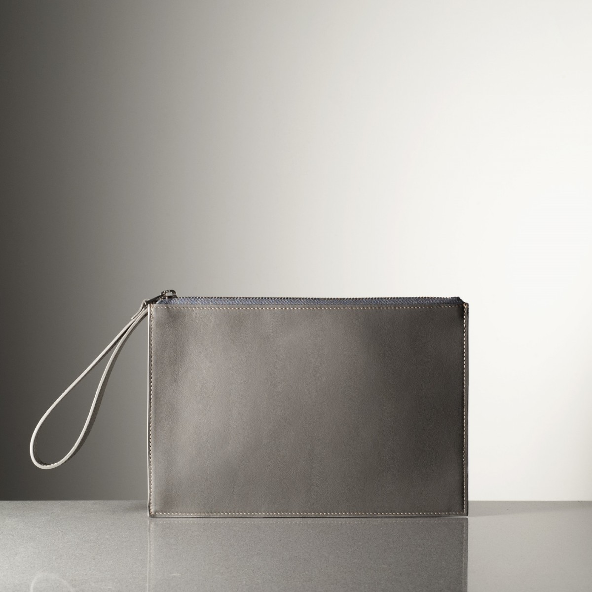 EMANUELE PM - Leather pochette pm, handmade in Italy